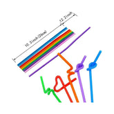 Fancy Flexible Straw Multi Color 6MM 500 Pieces